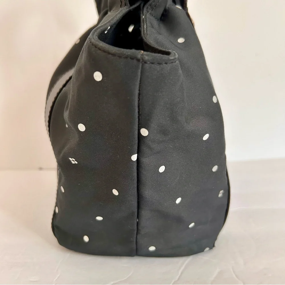 Kate Spade Vintage Black & White Polka Dot Double Handle Shoulder Bag - Picture 3 of 14